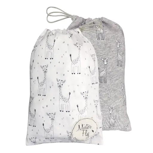 Giraffe Jersey Bassinet Sheet Twin Pack