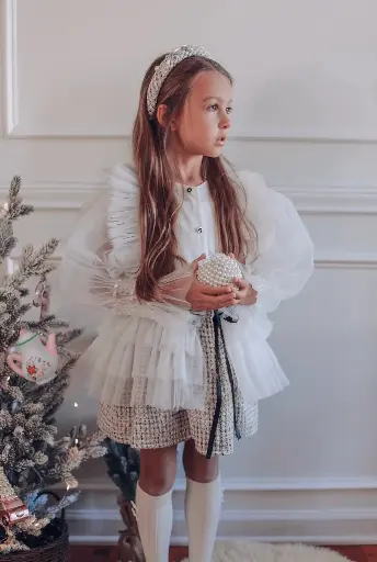 Vera Tweed Blouse and Skirt Set